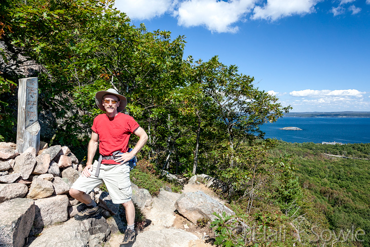 2011_09_21_AcadiaNP-10151-Edit750.jpg - Mike on the hike up to the summit of Champlain Mountain.