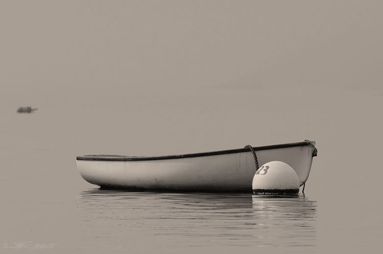 _MIK0481.jpg - Seal harbor dinghy, in sepia.
