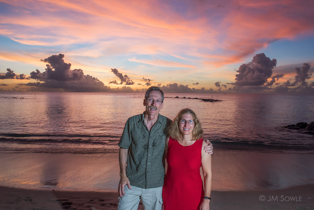 _JMS0032.jpg - There was some really great color at sunset this evening.  I messed up this trip and only brought one flash, so our sunset/people shots are not great.