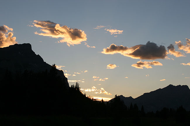 2005_07_Sunset10pmsm.jpg - Sunset at 10:30 at night.  Canmore, Canada