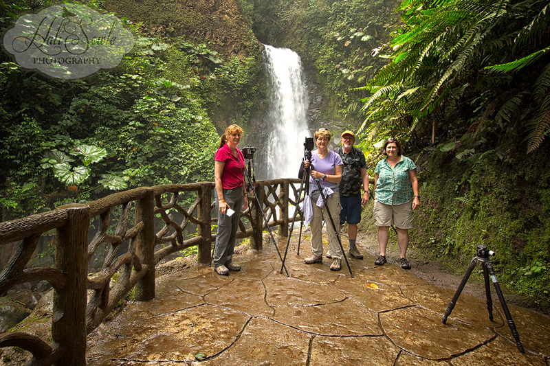 CostaRica_135.JPG - Some of the group from the trip l-r Carol, Liz, Tom Till and Rebecca.  They were fun companions to have along.  Mora anyone?