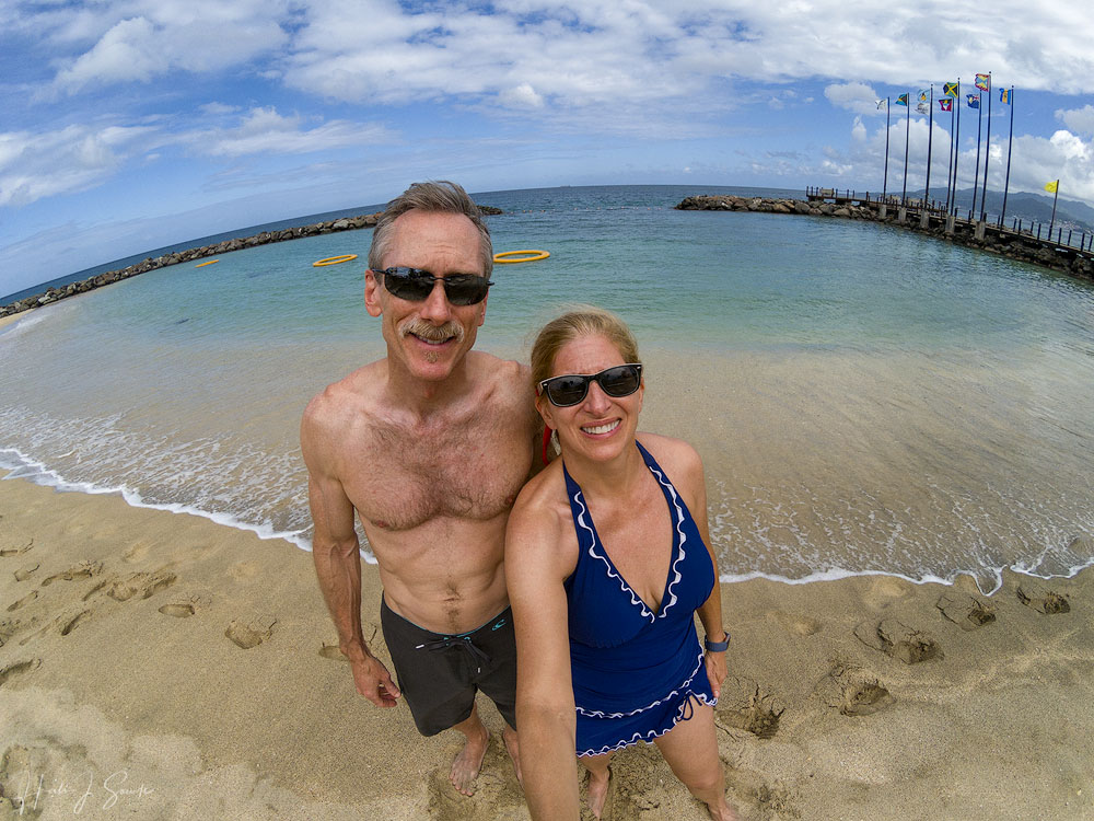 GOPR1272-Edit1000.jpg - A GoPro Selfie on the beach.   A bit more tanned a few days into vacation.