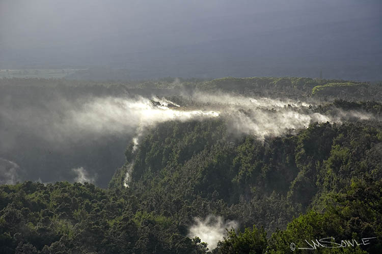 _DSC0036.jpg - Toxic fumes drifting from the volcanic gas vents along the crater edge.  This is part of the view from our room (we could also see the inner crater).