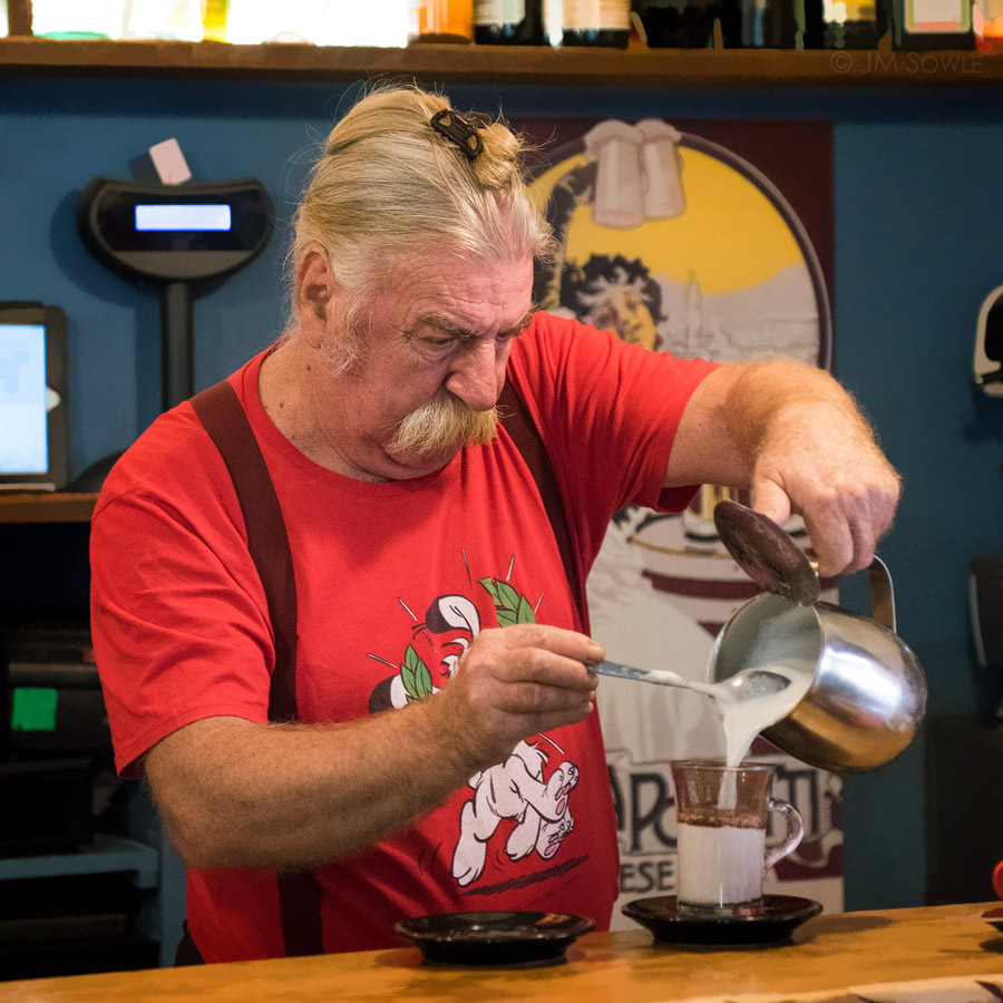 _JMS1244.jpg - This guy made excellent cappuccinos at our favorite breakfast place in Riomaggiore (Bar O'netto).