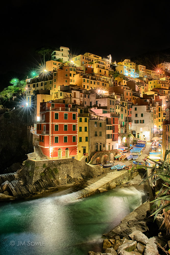 _JMS1508_09_10_12.jpg - This is the after-dinner, full-on dark shot of the Riomaggiore harbor.