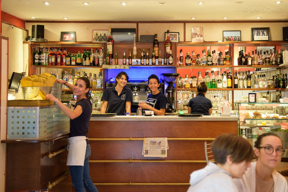 _JMS1525.jpg - Not everyone is happy to see (yet) another tourist taking pictures, but the staff at at Bar Centrale were wonderfully friendly.  Riomaggiore.