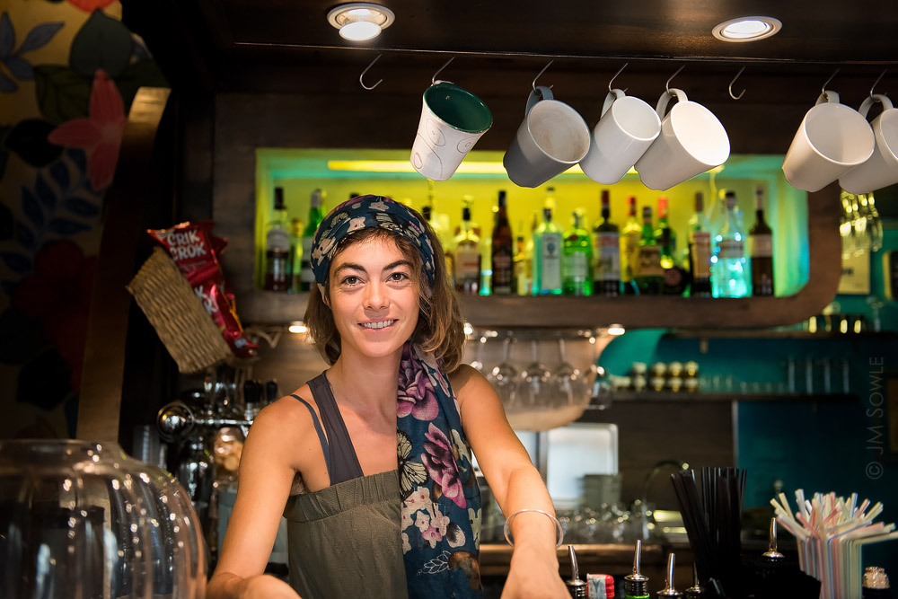 _JMS3135.jpg - There was a very cool vibe in this cafe/bookstore with great music playing.  It also becomes a cool bar at night, but we didn't witness that transformation.   Libreriacafe, Florence.