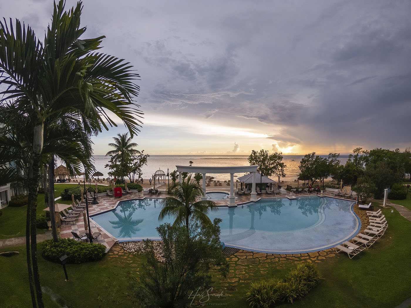 2019_09_Sandals-SouthCoast-10026_Edit1000.jpg - Sunset from our room on the first full day we were there.  Taken with our GoPro.  The GoPro got a lot of work on this vacation, from sailing to sunsets and snorkling as well as walks on the beach.