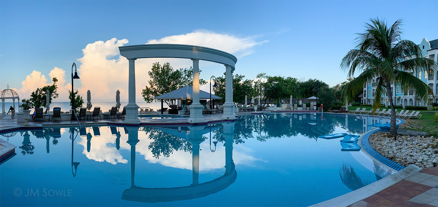 IMG_9056-9058_Pano_1400.jpg - A panoramic image stitched together from a few phone pictures.  Another shot of the pool at the Dutch building, but this time in the early morning.