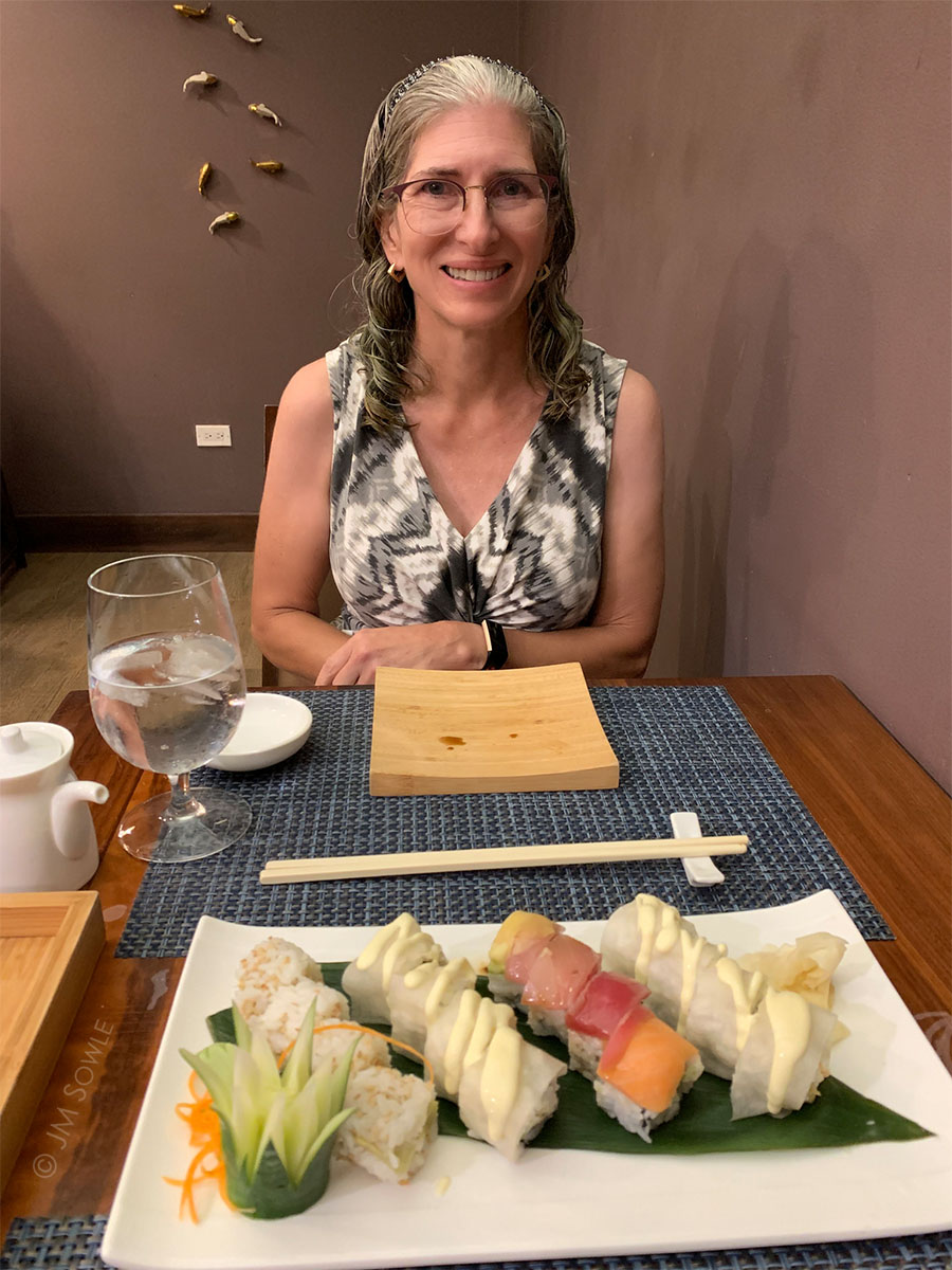 IMG_2183_1200.jpg - A quick phone of Hali at the sushi restaurant.