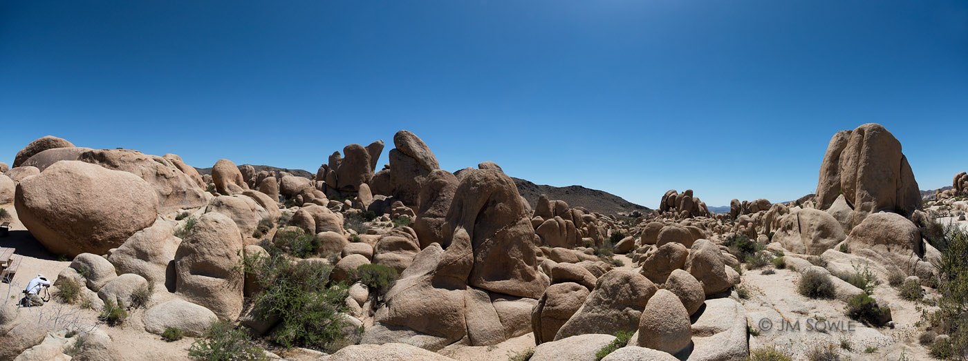 _JMS0134-7LS.jpg - Where's Hali?  She's at Jumbo Rocks.  Jumbo Rocks is a huge field of granite boulders, and may not be the terrain you had expected in a desert.  BTW, this is a very popular camping area.