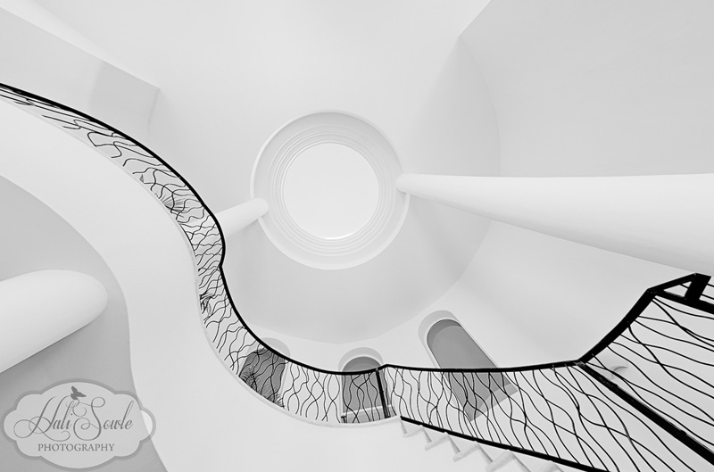 2012_11_ExcellenceRivieraCancun-11336_HDR-Edit800.jpg - A view of the staircase inside the spa building.