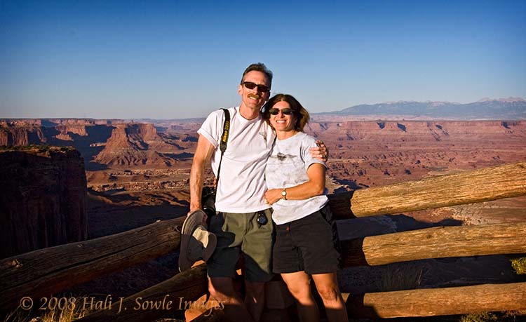 2008_09_03_Moab_258.jpg - A perfect spot for a picture of us at the Buck River overview pullout.
