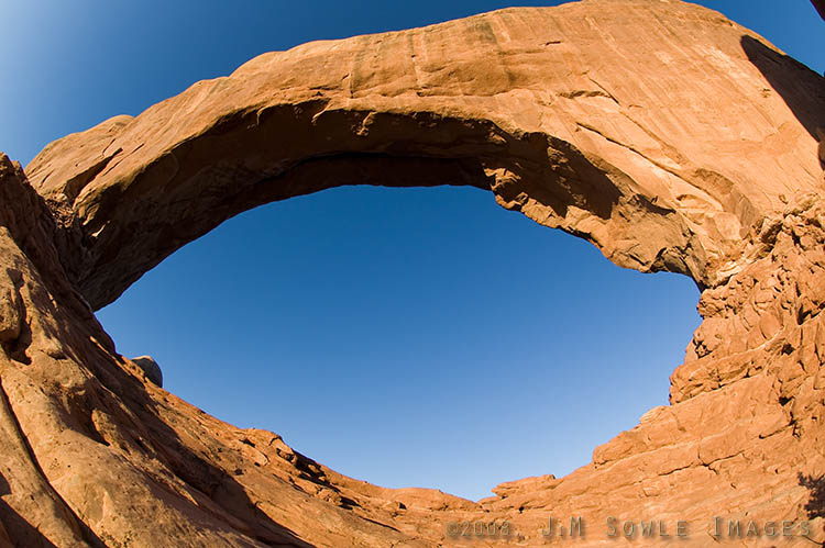 _DSC0760.jpg - I used the fish-eye lens a bunch on this trip -- it's a fun lens!  Here I used it to shoot the North Window Arch.