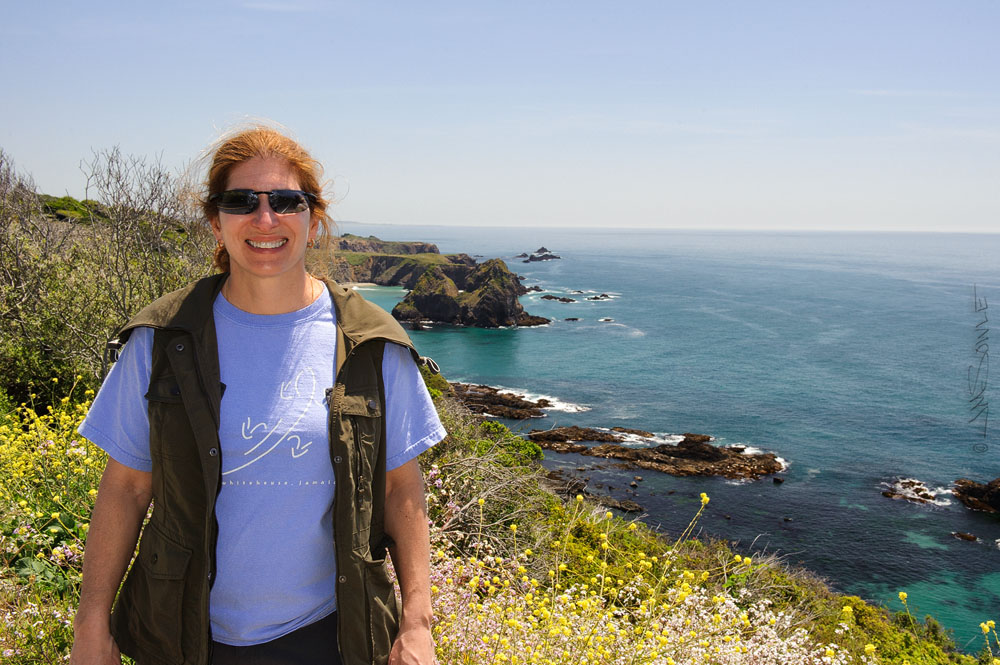 NorthCali2014_22.JPG - On this trip we would often just drive along the coast and pull over at spots that looked scenic.  This is a shot of Hali at one of those spots.