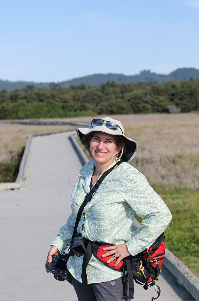 NorthCali2014_33.JPG - Hali on the boardwalk at MacKerricher State Park.