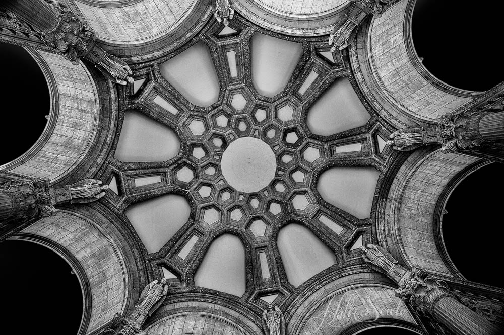 NorthCali2014_82.JPG - And this is Hali's version.  Under the Dome.  Looking up into the dome at the Palace of Fine Arts.