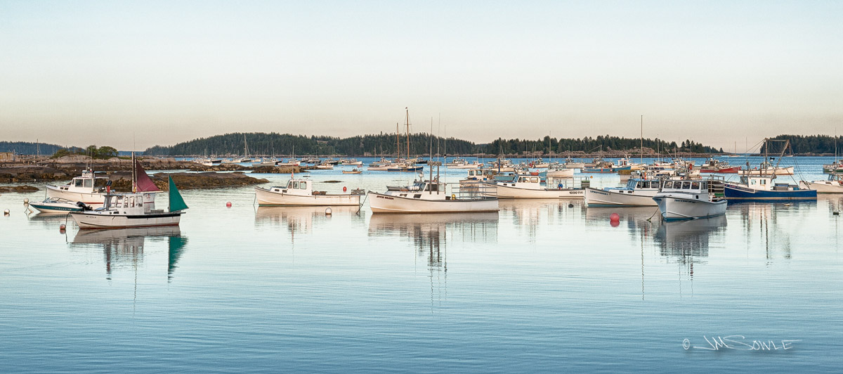 NovaScotia_12.JPG - Yes, it's another shot of Stonington Harbor.  It is such a photogenic place!  In this shot it's just after sunset and the calm water adds to the scenic beauty.