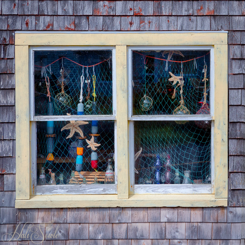 NovaScotia_63.JPG - What's in Your Shack?  Window into the Bouy Shack at Peggy's Cove