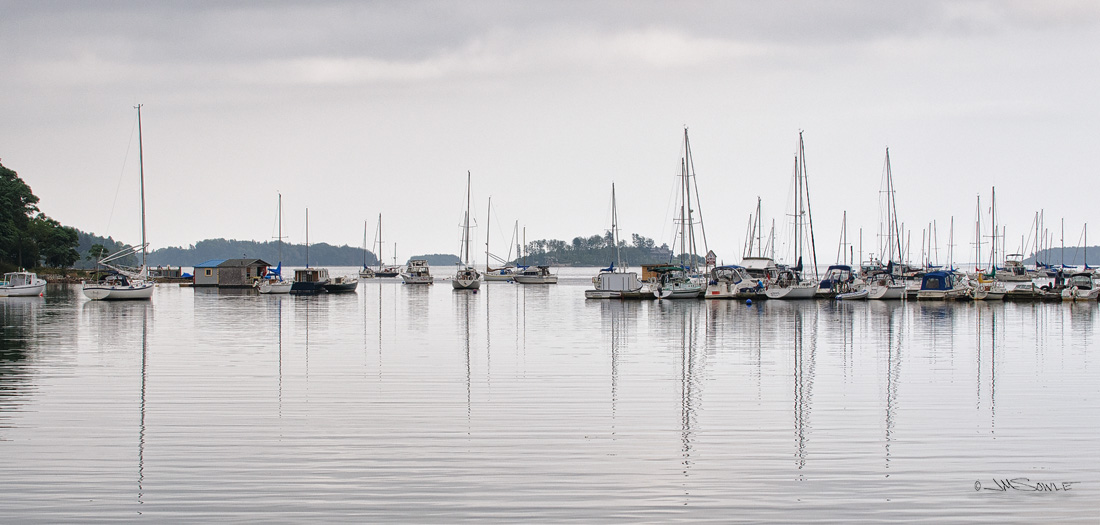 NovaScotia_78.JPG - Sailboats in Mahone Bay.  This was a late afternoon shot on a cloudy day.