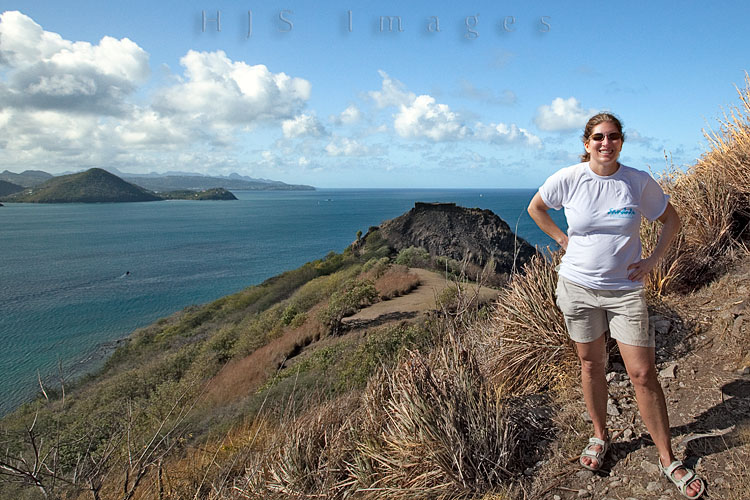 2010_01_18_SandalsGrandeStLucian-10070-Edit-web.jpg - Bad side light on this but still a picture of me showing the path back to Fort Rodney.