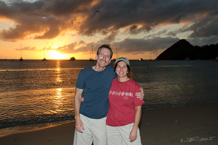 _MIK0728.jpg - A sunset shot of us, enjoying a fabulous Caribbean evening.