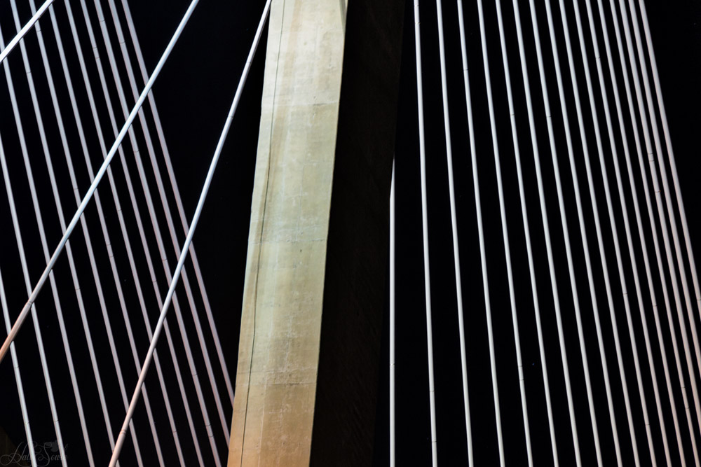 2016_06_Savannah_Charleston-10441-Edit1000.jpg - Talmadge Memorial Bridge at night.  The Talmadge bridge spans the Savannah River between Savannah and Hutchinson Island.