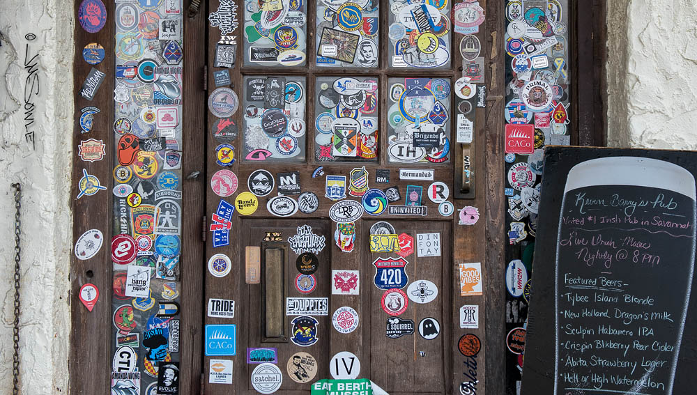 _JMS0007.jpg - It's just the door of a pub, but the door of this particular pub caught my attention.  Kevin Barry's Pub on West River Street.