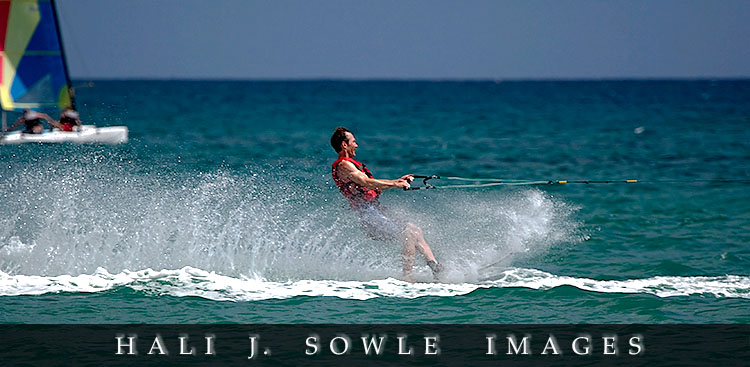 2008_05_10_Rendezevous_00068.jpg - Mike taking a pull from the water-skiing boat.  The water was a bit choppy but not too bad.