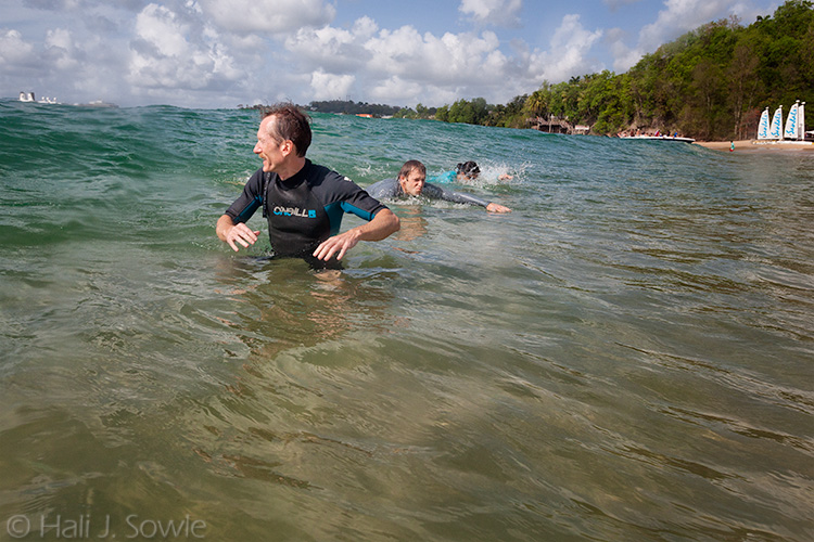 2012_03_30_SandalsLaToc-10166-Edit750.jpg - The surf was fairly big again the last day at the resort, at least big enough to do some body surfing.  Unfortunately this also meant that they closed watersports.  Wimps.