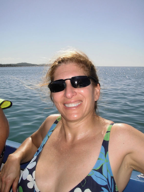 PB200002_ADJ.jpg - Hali on the snorkel boat -- on our way out to the reef.