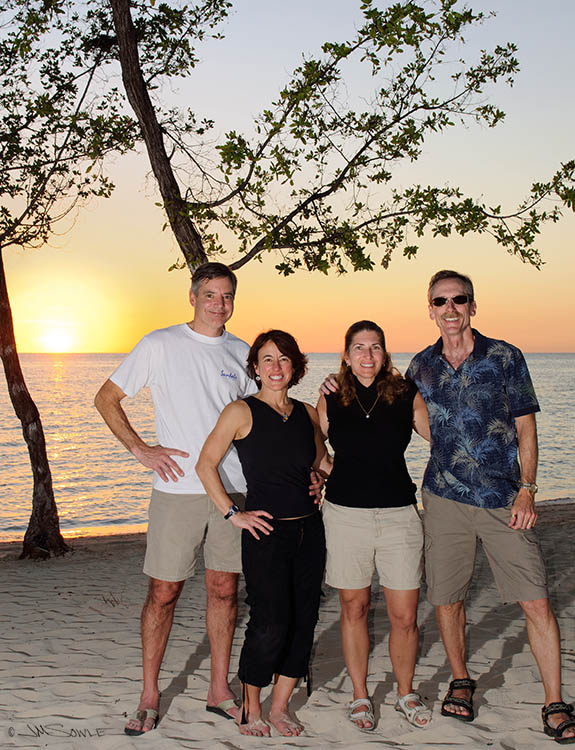 _MIK1047.jpg - A sunset shot with our friends Dennis and Karen.  Remember them from our party 10 years ago?  It was total coincidence that they booked their trip at the same time that we did!