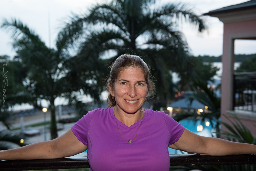 DSC_0084.jpg - Hali looking pretty happy as we lounged about the room before dinner.