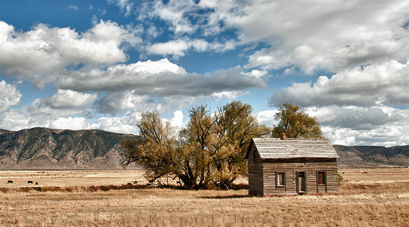 _JMS2101_HDR_CROP.jpg - Home, home on the range.  Where the deer and the...  You get the idea.  This is an HDR of an old abandoned home somewhere between Jackson Wyoming and Salt Lake City Utah.  There were no antelope, but there *were* deer playing!