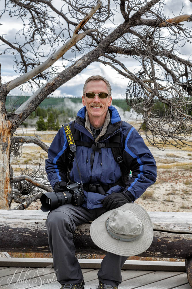 2015_09_18_Yellowstone-10483-Edit1000.jpg - Mike taking a little break from our hike on the boardwalk.