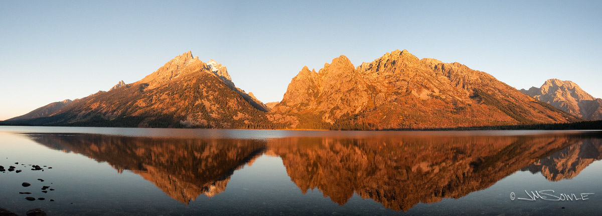 _JIM0851PANO.jpg - Sunrise at Jenny Lake.  Grand Teton NP.