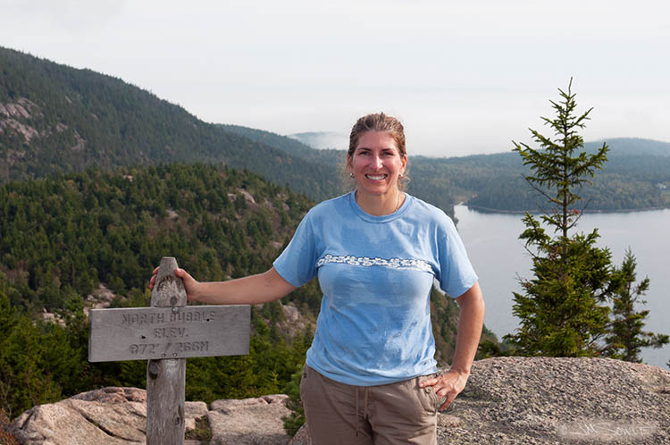 _MIK0746.jpg - Hali is looking a bit weary after tackling the South Bubble, a side trip down to Jordan Pond, and then the hike up the North Bubble.