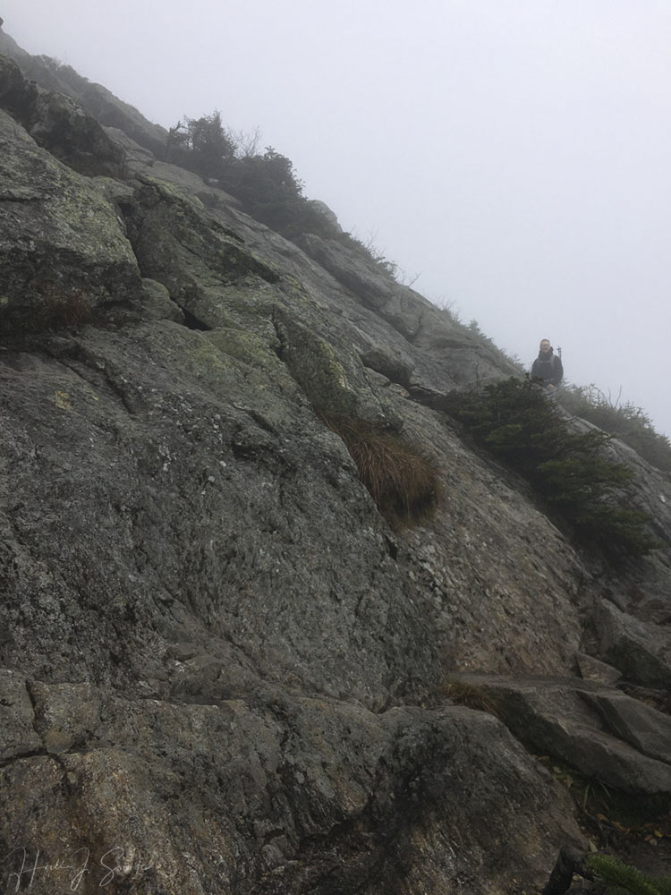 2018_09_WhiteMountainsNH-10224_Edit1000.jpg - Mike waiting for me to catch up.  I nearly gave up 4 times on the hike up but each time I had some water and a bite to eat and was able to continue onward.